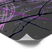 Das neonische Herz des schwarzen Raven Poster (Ecke)