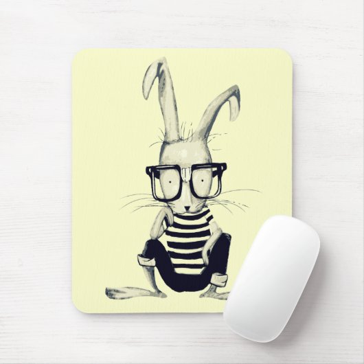 Das Nerd-Kaninchen Mousepad (Mit Mouse)