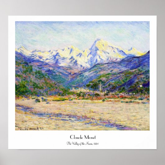 Das Nervental, 1884 Claude Monet Poster (Vorne)