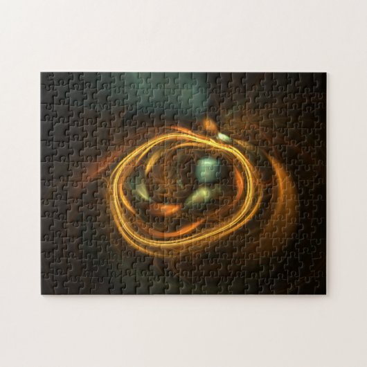 Das Nest des Fraktal-Kunst-Vogels Puzzle (Horizontal)