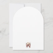 Das Nest ist pinkfarben, minimale Babydusche Einladung (Rückseite)