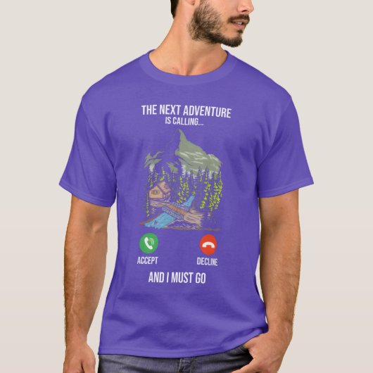 Das Net-Abenteuer ruft Wanderer Camp Freund T-Shirt (Vorderseite)