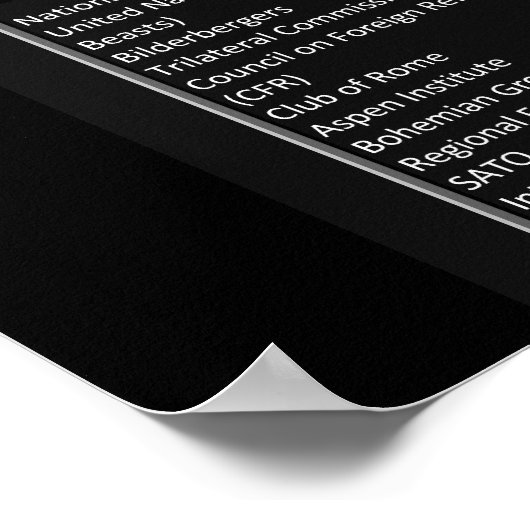 Das Netz der Illuminati Poster (Ecke)