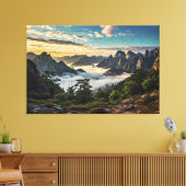 Das Netz über den Bergen Leinwanddruck (Insitu (Wohnzimmer))