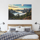 Das Netz über den Bergen Leinwanddruck (Insitu (Schlafzimmer))