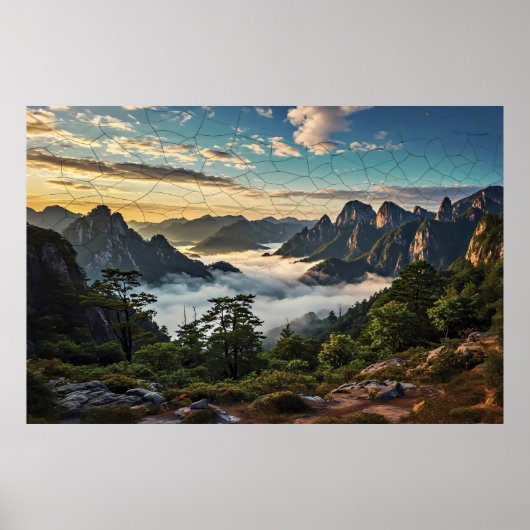 Das Netz über den Bergen Poster (Vorne)