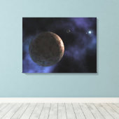 Das neu entdeckte, planetenähnliche Objekt Leinwanddruck (Insitu (Holzboden))