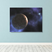 Das neu entdeckte, planetenähnliche Objekt Leinwanddruck (Insitu (Holzboden))