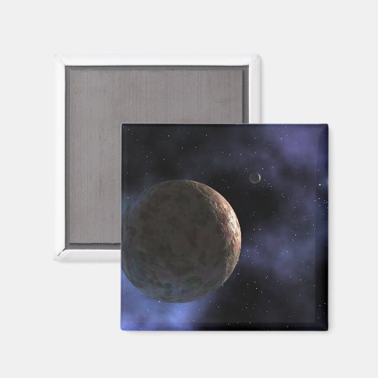 Das neu entdeckte, planetenähnliche Objekt Magnet (Vorderseite/Rückseite)