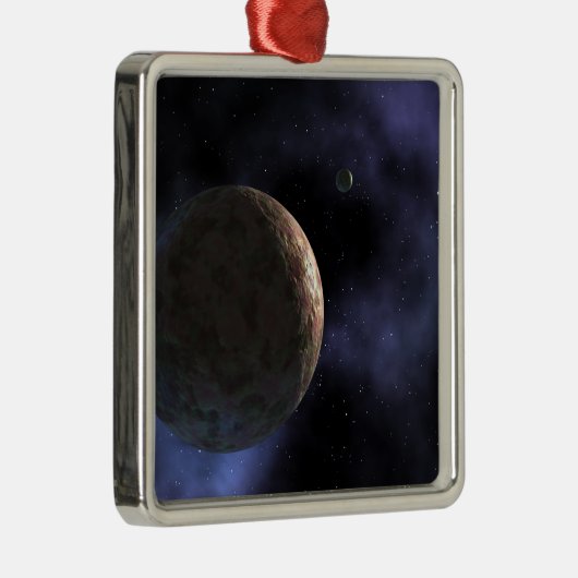 Das neu entdeckte, planetenähnliche Objekt Silbernes Ornament (Rechts)