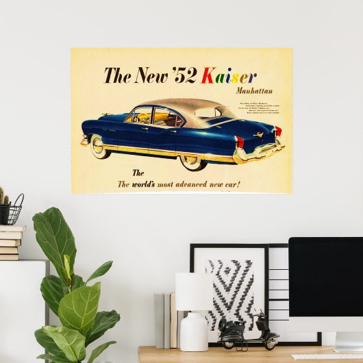 Das neue '52 Kaiser Car 3 Poster (Heimbüro)