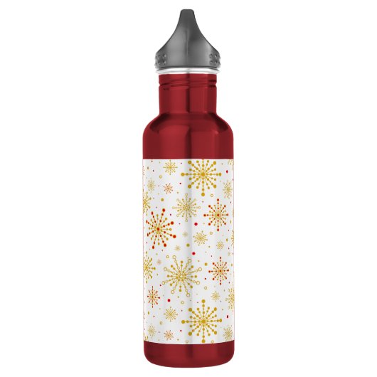 Das neue Atomic-Muster Mitte des Jahrhunderts Edelstahlflasche (Links)