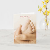 Das neue Baby begrüßen Karte (Gelbe Blume)