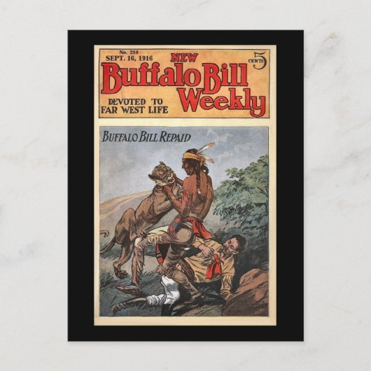 Das neue Buffalo Bill Weekly No. 210 1916 Postkarte (Vorderseite)