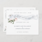 Das neue Datum der Toilettenpapier Pink Blossom he Ankündigungspostkarte (Vorne/Hinten)