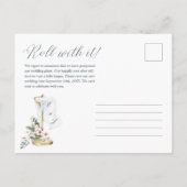 Das neue Datum der Toilettenpapier Pink Blossom he Ankündigungspostkarte (Rückseite)