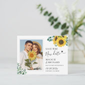 Das neue Datum des Eukalyptus-Fotos für Sonnenblum Postkarte (Stehend Vorderseite)