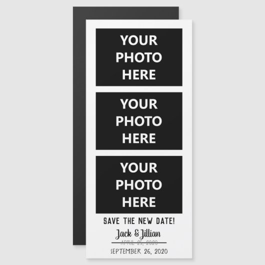 Das neue Datum Hochzeit verschieben Sie das Datum Magnetkarte (Vorne/Hinten)