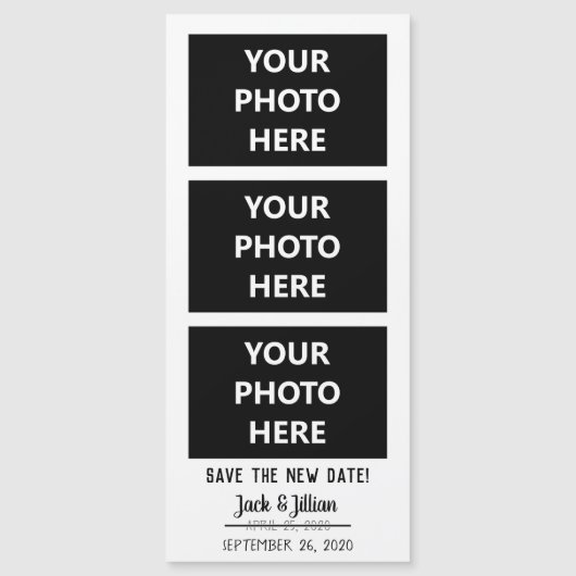 Das neue Datum Hochzeit verschieben Sie das Datum Magnetkarte (Vorderseite)