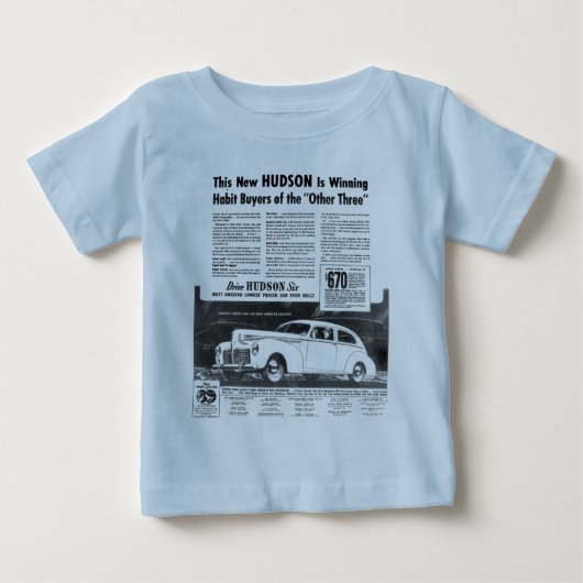 Das neue der HUDSON-Automobil 1940 Baby T-shirt (Vorderseite)