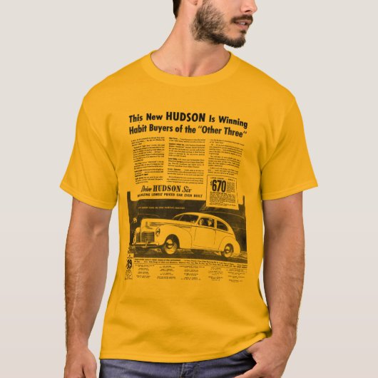Das neue der HUDSON-Automobil-Gold 1940 T-Shirt (Vorderseite)