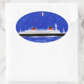 Das neue Frankreich Ovaler Aufkleber (Tasche)