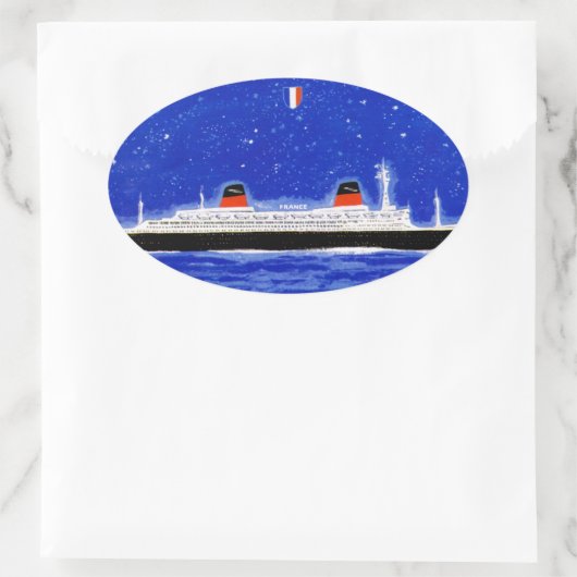 Das neue Frankreich Ovaler Aufkleber (Tasche)