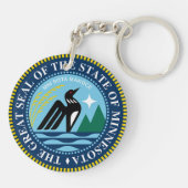 Das neue große Siegel des Staat von Minnesota Schlüsselanhänger (Rückseite)