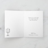 Das neue Jahr Champagner-Flaschengruss Karte (Innenseite)