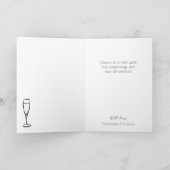Das neue Jahr Champagner-Flaschengruss Karte (Innenseite)