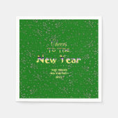 Das Neue Jahr der Handwerkskunst | Party grün Serviette (Vorderseite)