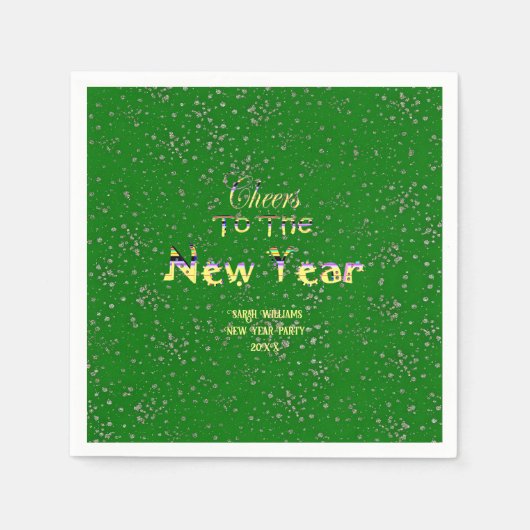 Das Neue Jahr der Handwerkskunst | Party grün Serviette (Vorderseite)