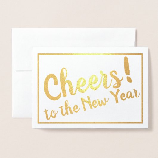 Das Neue Jahr! Folienkarte (Vorderseite mit Umschlag)