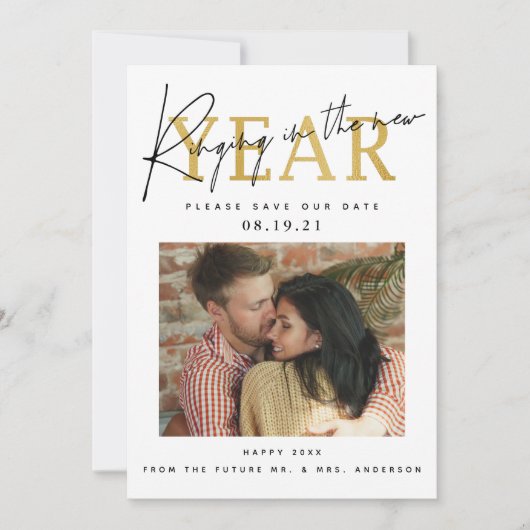 Das neue Jahr-Foto Save The Date