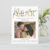 Das neue Jahr-Foto Save The Date (Stehend Vorderseite)