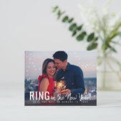 Das neue Jahr-Foto Save the Date Ankündigungspostkarte (Stehend Vorderseite)