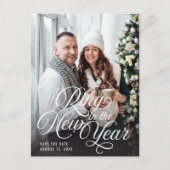 Das neue Jahr-Foto Save the Date Ankündigungspostkarte (Vorderseite)