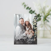 Das neue Jahr-Foto Save the Date Ankündigungspostkarte (Stehend Vorderseite)