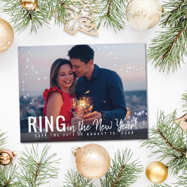 Das neue Jahr-Foto Save the Date Ankündigungspostkarte