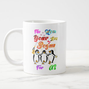Das neue Jahr hat für uns begonnen Jumbo-Tasse