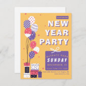 Das neue Jahr im Stil feiern Einladung (Vorne/Hinten)