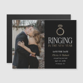 Das neue Jahr-Save the Date Foto-Magnet Magnetkarte (Vorne/Hinten)