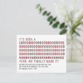 Das neue Jahr war eine lange Zeit, die es endlich  Postkarte (Stehend Vorderseite)