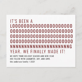 Das neue Jahr war eine lange Zeit, die es endlich Postkarte