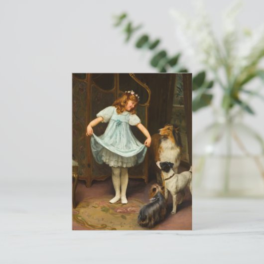 Das neue Kleid | Arthur John Elsley Postkarte (Stehend Vorderseite)