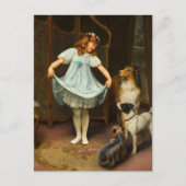 Das neue Kleid | Arthur John Elsley Postkarte (Vorderseite)