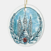 das neue Medaillon der jungen Frauen Keramik Ornament (Links)