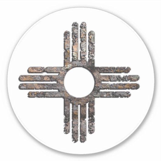Das neue mexikanische Zia-Sun-Symbol Aufkleber (Vorderseite)