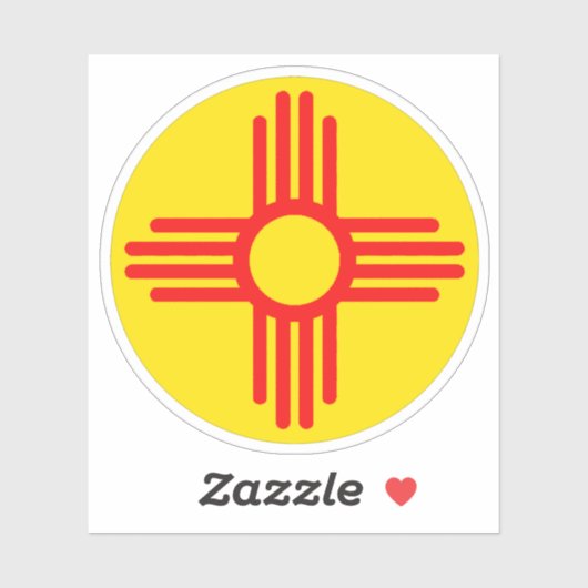 Das neue mexikanische Zia-Sun-Symbol Aufkleber (Blatt)