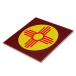 Das neue mexikanische Zia-Sun-Symbol Fliese<br><div class="desc">Das Zia-Sun-Symbol in New Mexico - Canyons,  New Mexico</div>